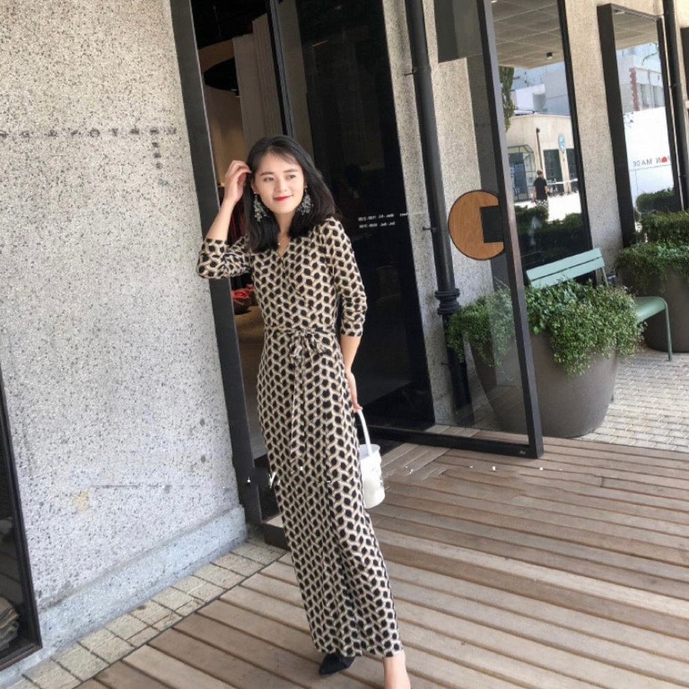 Wave Print Maxi Wrap Dress by Dream Studio